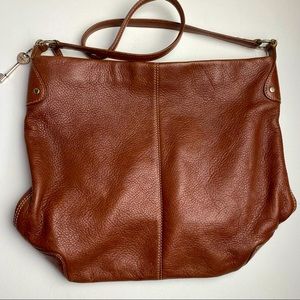 Fossil | Brown Leather Shoulder Bag with Zipper Closure